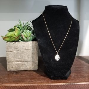 💎14KT YELLOW GOLD HAMSA HAND PENDANT WITH CHAIN